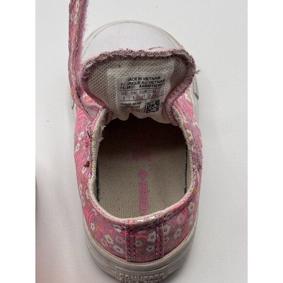 Converse Chuck Taylor All Star Toddler Size 5 Pink Ditsy Floral Flowers Peony - Picture 6 of 8